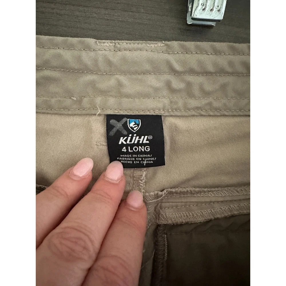 Kuhl Spire Roll Up Pants 4 Long Khaki Hiking Utility Outdoor Trail Work 29x33